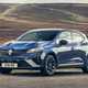 Renault Clio (2023) review: front three quarter static, blue paint