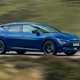 Kia EV6 GT review - facelift, front side, blue, driving