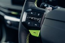 Kia EV6 GT review - facelift, GT button and paddleshifter on steering wheel