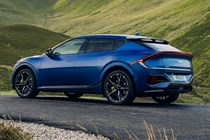 Kia EV6 GT review - facelift, rear, blue