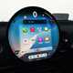 Close-up image of the MINI JCW's infotainment system home screen