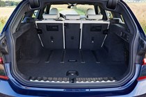 BMW 3 Series Touring review - 2019, boot space with all seats upright and load cover removed
