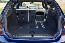 BMW 3 Series Touring review - 2019, boot space with right-hand seat back folded down