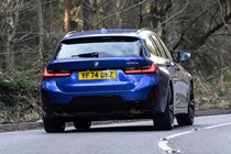 BMW 3 Series Touring blue, rear