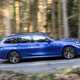BMW 3 Series Touring blue, side profile