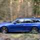 BMW 3 Series Touring blue, side profile
