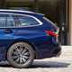 BMW 3 Series Touring review - 2019, side view showing estate car bodywork and alloy wheel
