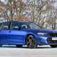 BMW 3 Series Touring blue, front