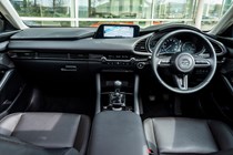 Mazda 3 Saloon review: interior, front, driver's view