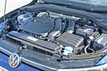 Blue 2020 Volkswagen Golf eTSI mild hybrid engine