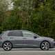 Volkswagen Golf (2024) review: side view static, grey paint