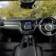 Volvo V60 Cross Country (2023) review: dashboard and infotainment system, black upholstery