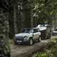 Land Rover Defender 110 (2020-) driving action - trekking through the forest