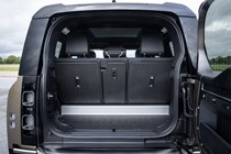 2021 Land Rover Defender 90 boot with seats up