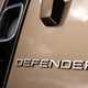 Gold 2021 Land Rover Defender 90 tailgate badge