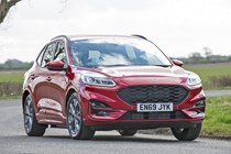 Lucid Red 2020 Ford Kuga front three-quarter driving