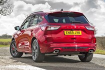 Lucid Red 2020 Ford Kuga rear three-quarter static