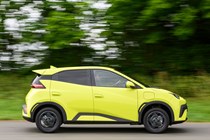 BYD Dolphin Surf (2025) review: side view driving, yellow paint