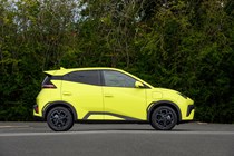 BYD Dolphin Surf (2025) review: side view static, yellow paint