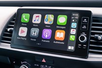 Honda Jazz Crosstar review - central infotainment screen showing Apple CarPlay connectivity