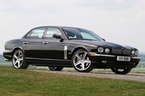 Jaguar XJR, black, static, exterior, front three quarters | Parkers