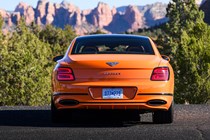 Bentley Flying Spur review - V8 plug-in hybrid, Mandarin orange, rear