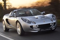 Lotus Elise, silver, motion, front three quarters | Parkers WCPGW