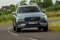 Blue-grey 2017 Volvo XC60 handles well on air suspension