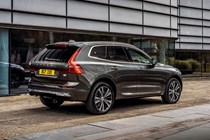Volvo XC60 T6 Recharge, rear view, grey
