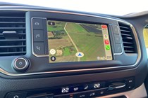Orange 2021 Vauxhall Vivaro-e Life multimedia screen with Apple CarPlay