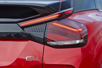 Red 2021 Citroen C4 rear light detail