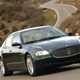 WCPGW: The Maserati Quattroporte, moving, green, exterior, front three quarters