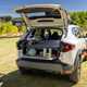 Image of the Dacia Duster interior with Sleep Pack bed folded out
