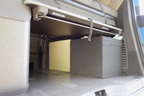 Image of Ikea Kallax boxes in the boot of a Volkswagen California