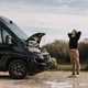 Image of a man with a broken down campervan