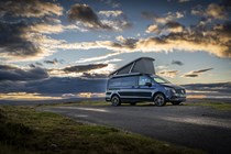 Image of a Mercedes Marco Polo parked up at sunset