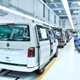 Image of unfinished vehicles on the Volkswagen California production line