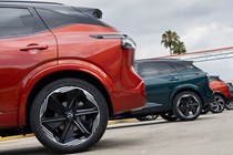 Nissan Qashqai (2025) review: lined up, rear three quarter static
