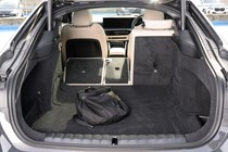 BMW i4 boot space with seats split folded