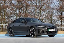 BMW i4 in grey side