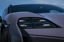 Porsche Taycan Cross Turismo review: LED headlight, purple paint