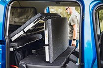 VW Caddy California campervan review - unfolding bed