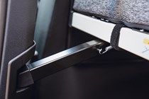 VW Caddy California campervan review - bed supports lock into b-pillar