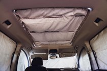 VW Caddy California campervan review - interior blinds installed