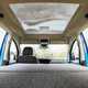 VW Caddy California campervan review - bed and panoramic roof