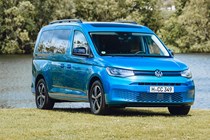 VW Caddy California campervan review - front view, blue