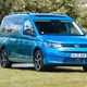 VW Caddy California campervan review - front view, blue