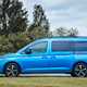 VW Caddy California campervan review - side view, blue