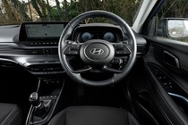 Hyundai Bayon (2025) review: steering wheel and digital gauge cluster