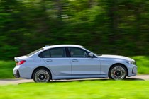 BMW 330e dynamic side view